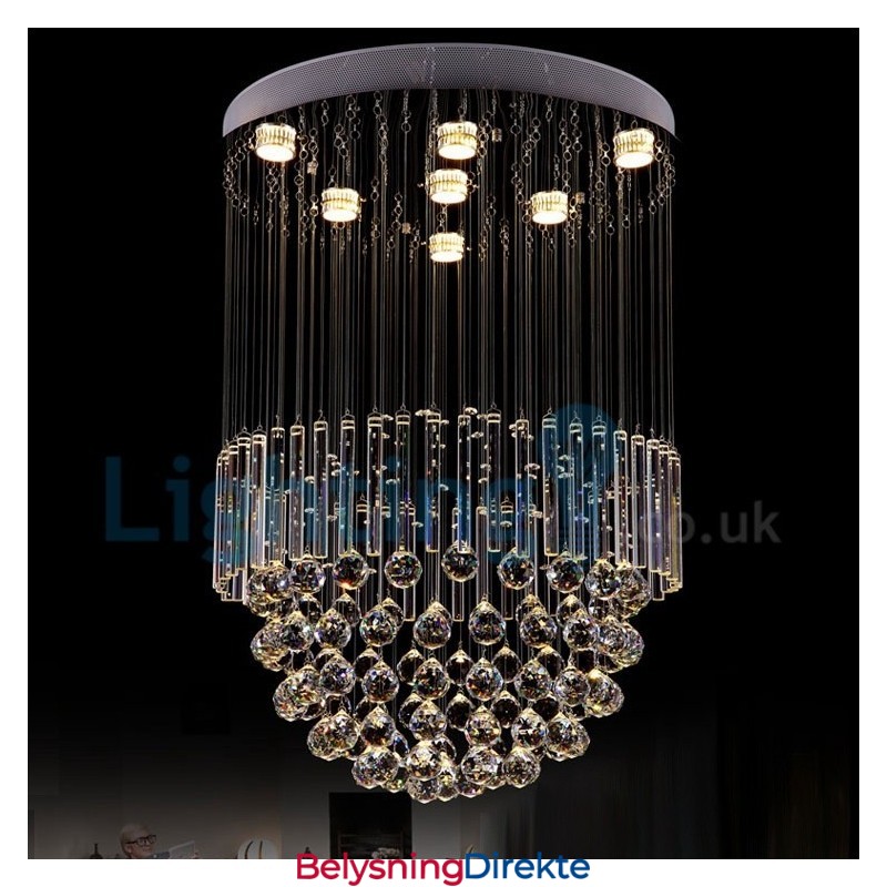 Moderne, Samtidskrone, Innfelt Anheng, Krystallregndråpelys