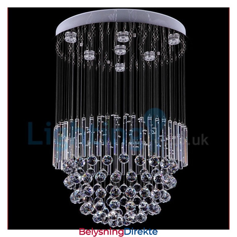 Moderne, Samtidskrone, Innfelt Anheng, Krystallregndråpelys