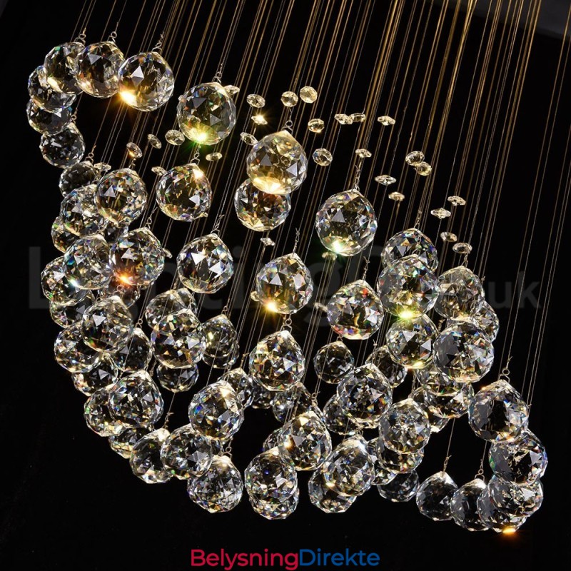 Moderne, Samtidskrone, Innfelt Anheng, Krystallregndråpelys