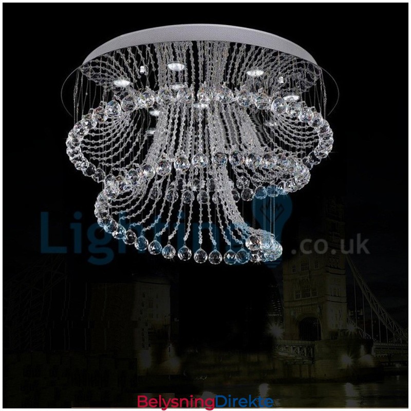 Moderne, Samtidskrone, Innfelt Anheng, Krystallregndråpelys