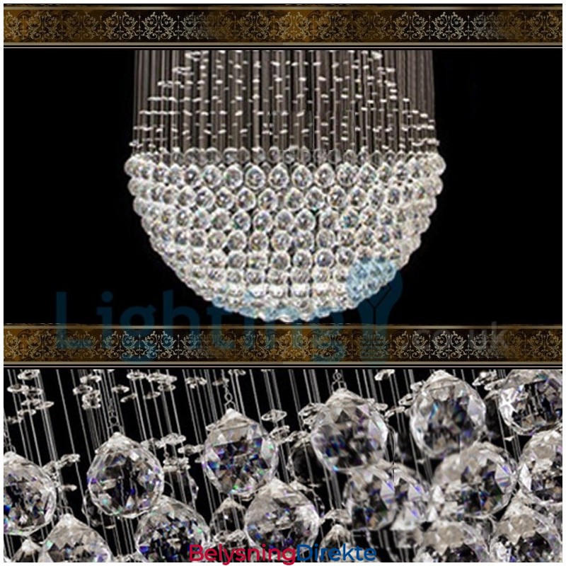 Moderne, Samtidskrone, Innfelt Anheng, Krystallregndråpelys