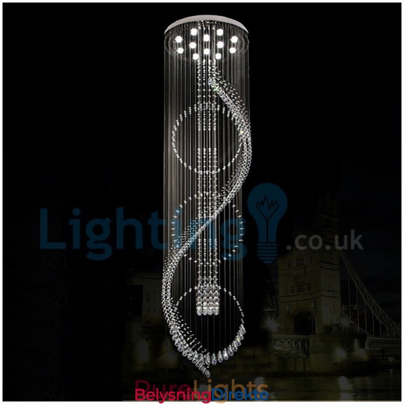 Moderne, Samtidskrone, Innfelt Anheng, Krystallregndråpelys