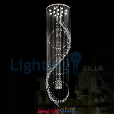 Moderne, Samtidskrone, Innfelt Anheng, Krystallregndråpelys