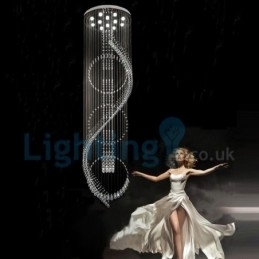 Moderne, Samtidskrone, Innfelt Anheng, Krystallregndråpelys