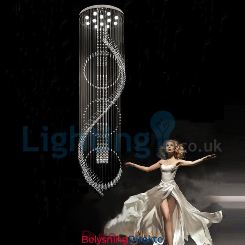 Moderne, Samtidskrone, Innfelt Anheng, Krystallregndråpelys