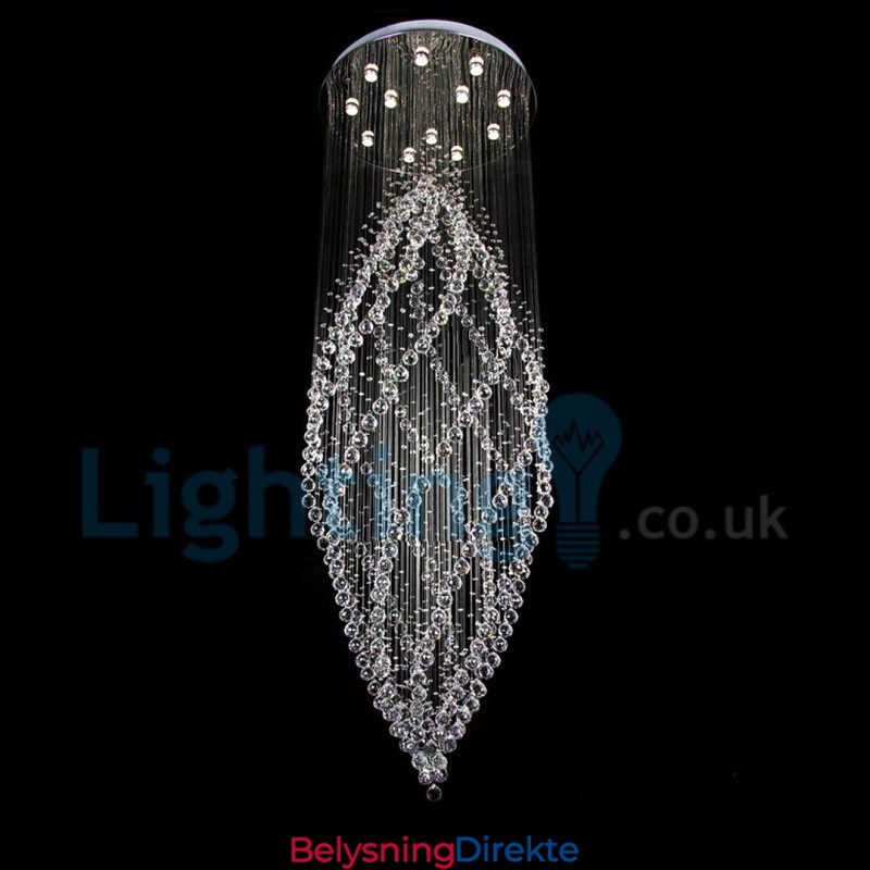 Moderne, Samtidskrone, Innfelt Anheng, Krystallregndråpelys