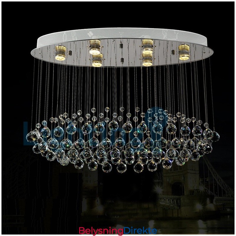 Moderne, Samtidskrone, Innfelt Anheng, Krystallregndråpelys