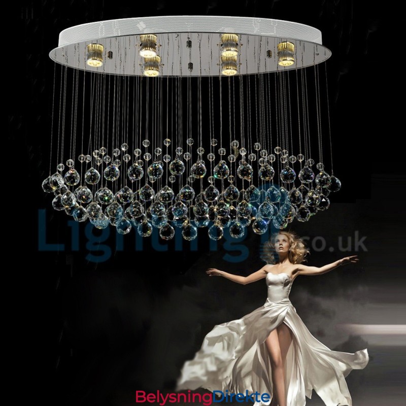 Moderne, Samtidskrone, Innfelt Anheng, Krystallregndråpelys