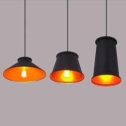 Lysekrone I Ministil, Moderne, Samtidskunst, Metall, Anhengslampe Med 3 Lys