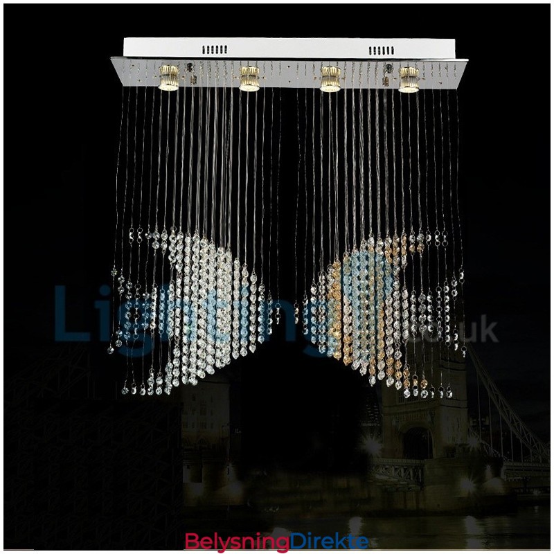 Moderne, Samtidskrone, Innfelt Anheng, Krystallregndråpelys