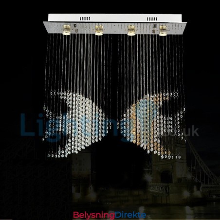 Moderne, Samtidskrone, Innfelt Anheng, Krystallregndråpelys