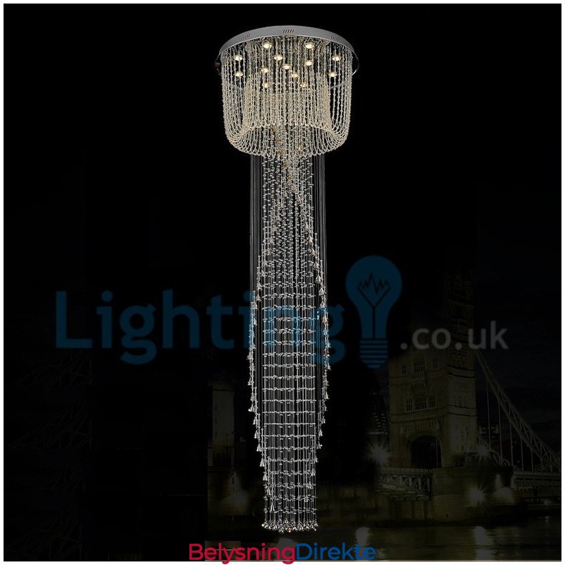Moderne, Samtidskrone, Innfelt Anheng, Krystallregndråpelys