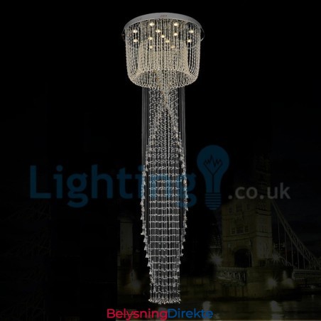 Moderne, Samtidskrone, Innfelt Anheng, Krystallregndråpelys