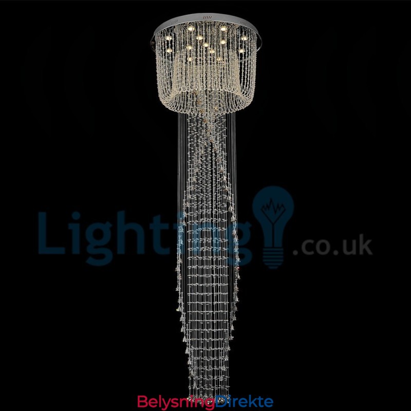 Moderne, Samtidskrone, Innfelt Anheng, Krystallregndråpelys