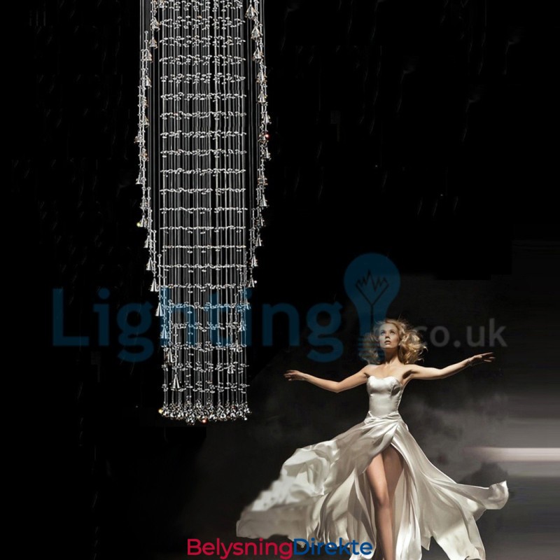 Moderne, Samtidskrone, Innfelt Anheng, Krystallregndråpelys