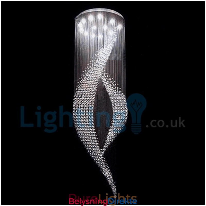 Moderne, Samtidskrone, Innfelt Anheng, Krystallregndråpelys