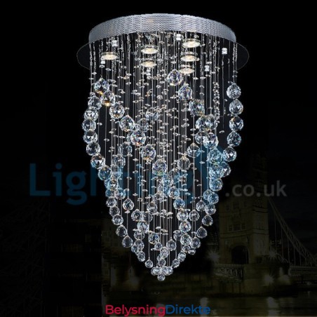 Moderne, Samtidskrone, Innfelt Anheng, Krystallregndråpelys