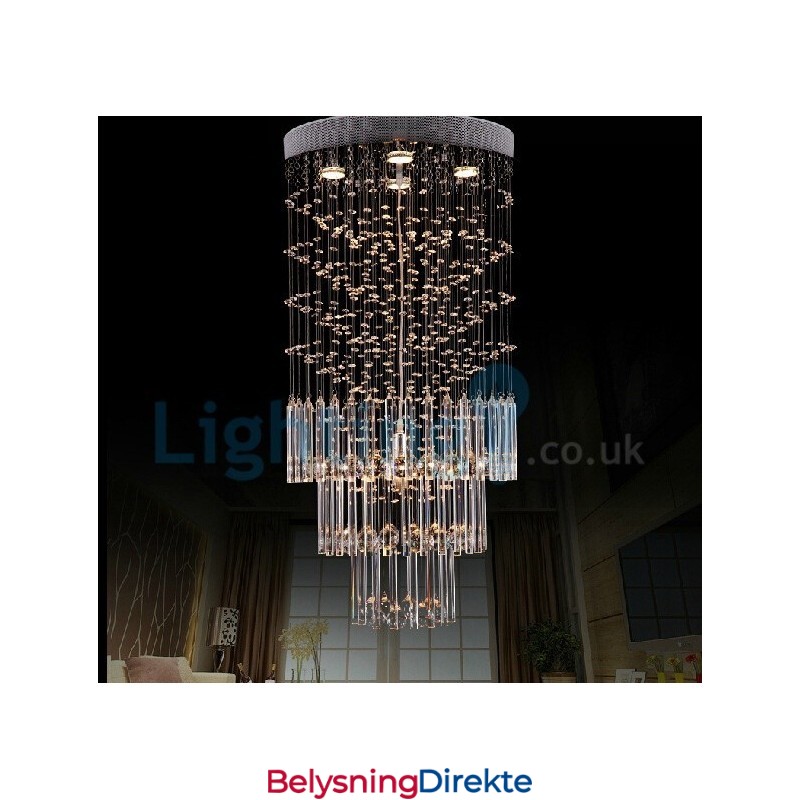 Moderne, Samtidskrone, Innfelt Anheng, Krystallregndråpelys