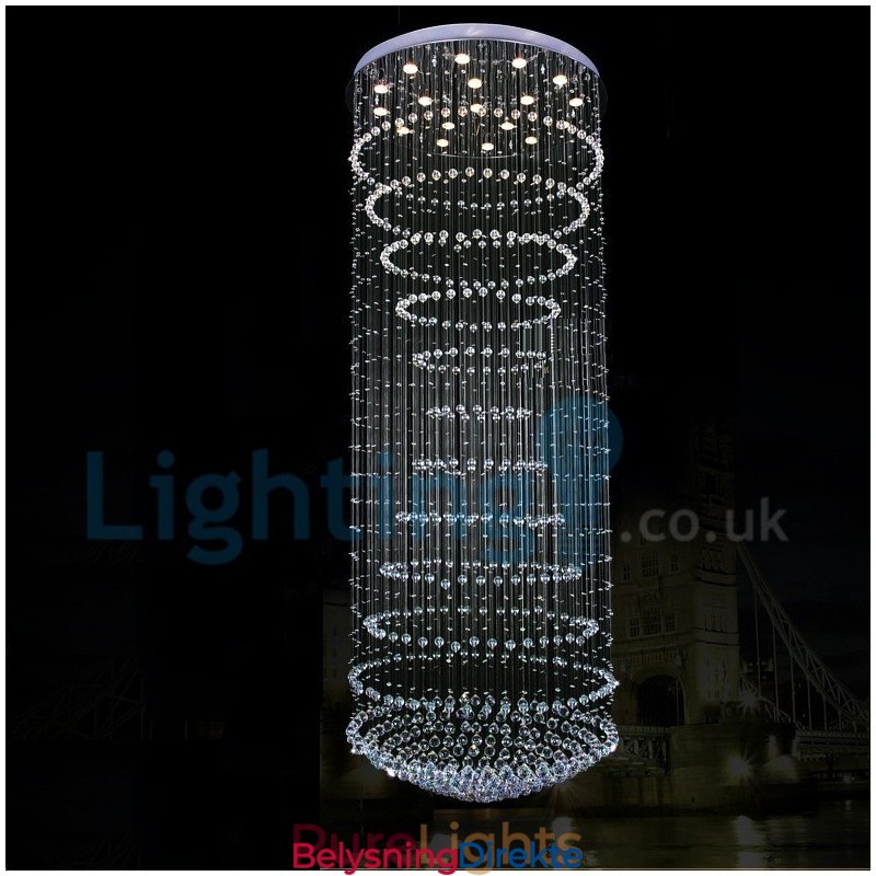 Moderne, Samtidskrone, Innfelt Anheng, Krystallregndråpelys