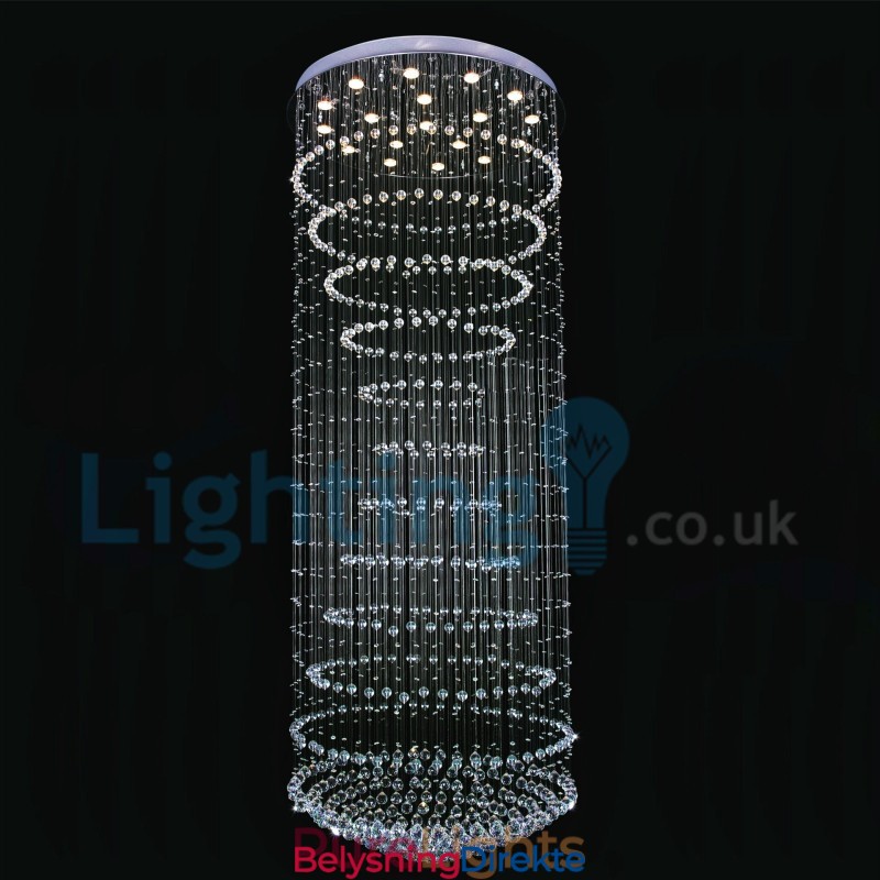 Moderne, Samtidskrone, Innfelt Anheng, Krystallregndråpelys