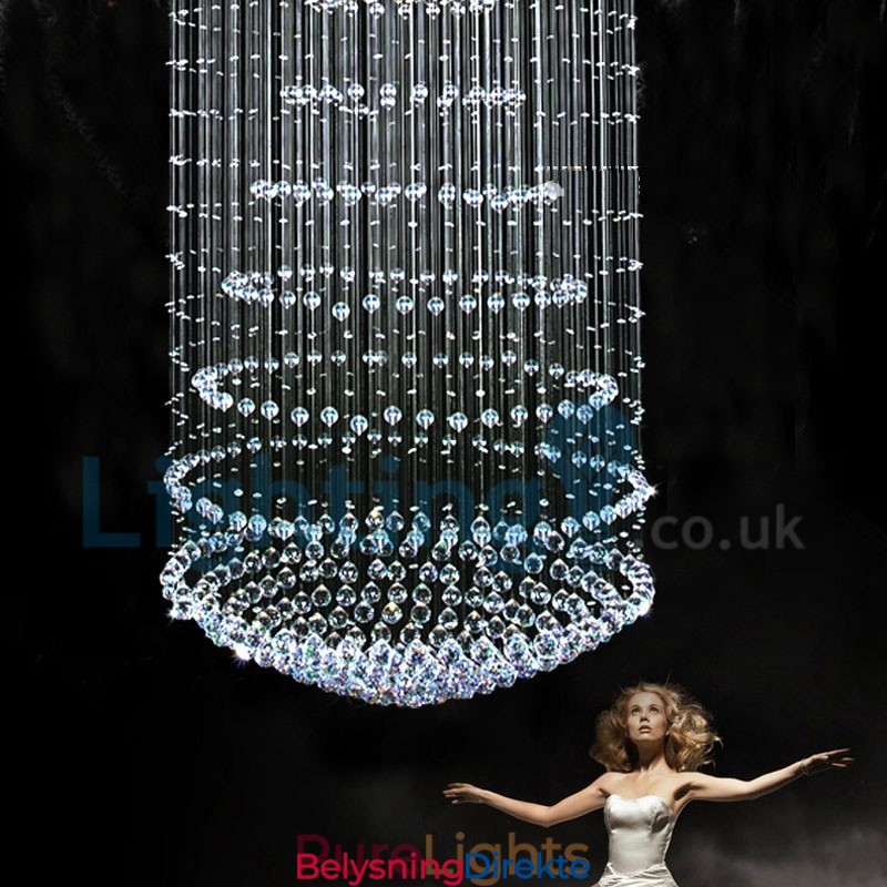 Moderne, Samtidskrone, Innfelt Anheng, Krystallregndråpelys