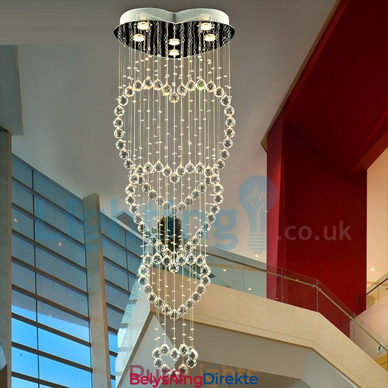 Moderne, Samtidskrone, Innfelt Anheng, Krystallregndråpelys