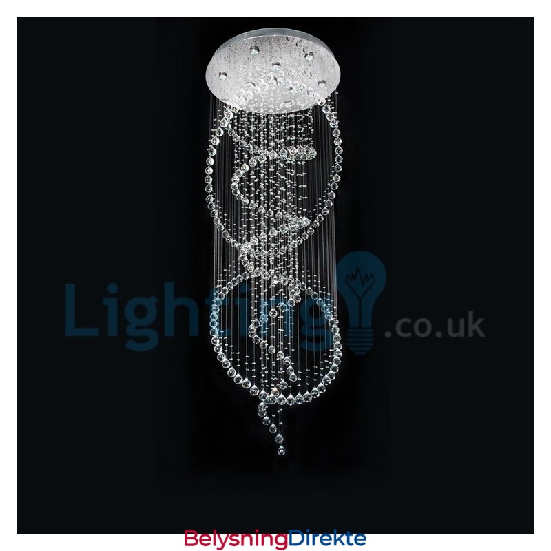 Moderne, Samtidskrone, Innfelt Anheng, Krystallregndråpelys