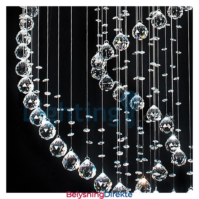 Moderne, Samtidskrone, Innfelt Anheng, Krystallregndråpelys