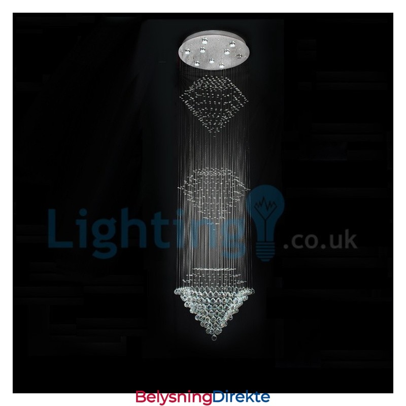Moderne, Samtidskrone, Innfelt Anheng, Krystallregndråpelys