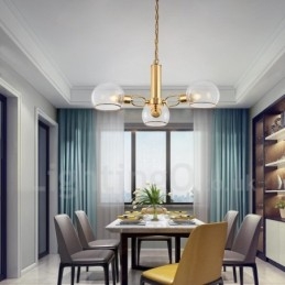 3 Lys Nordisk Postmoderne Kreativ Glass Lysekrone Med Magisk Bønne