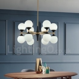 Nordisk 12-Pære Lysekroner Med Magisk Bønnelampe, Kreative Lamper