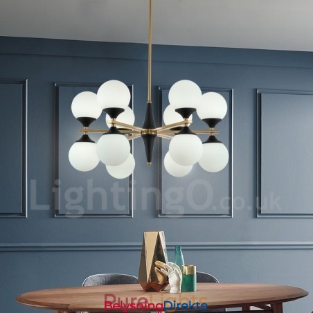 Nordisk 12-Pære Lysekroner Med Magisk Bønnelampe, Kreative Lamper