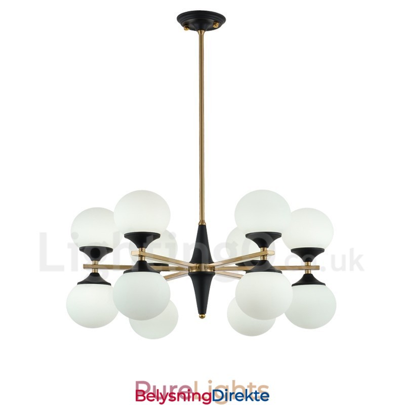 Nordisk 12-Pære Lysekroner Med Magisk Bønnelampe, Kreative Lamper