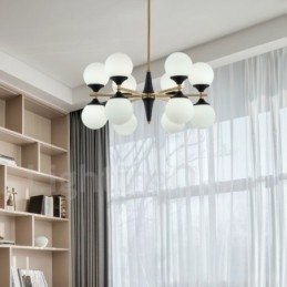 Nordisk 12-Pære Lysekroner Med Magisk Bønnelampe, Kreative Lamper