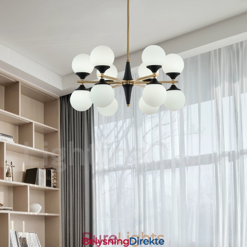 Nordisk 12-Pære Lysekroner Med Magisk Bønnelampe, Kreative Lamper