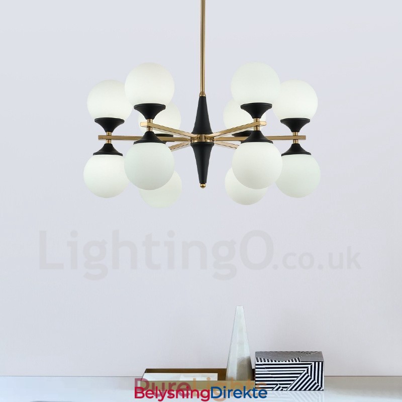 Nordisk 12-Pære Lysekroner Med Magisk Bønnelampe, Kreative Lamper