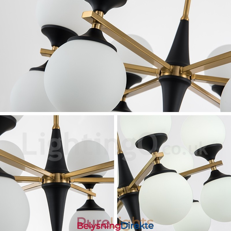 Nordisk 12-Pære Lysekroner Med Magisk Bønnelampe, Kreative Lamper