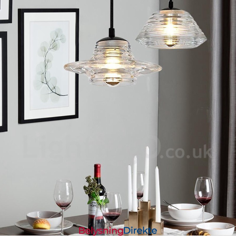 Pendellampe I Glass Med Ett Hode Og Kafé