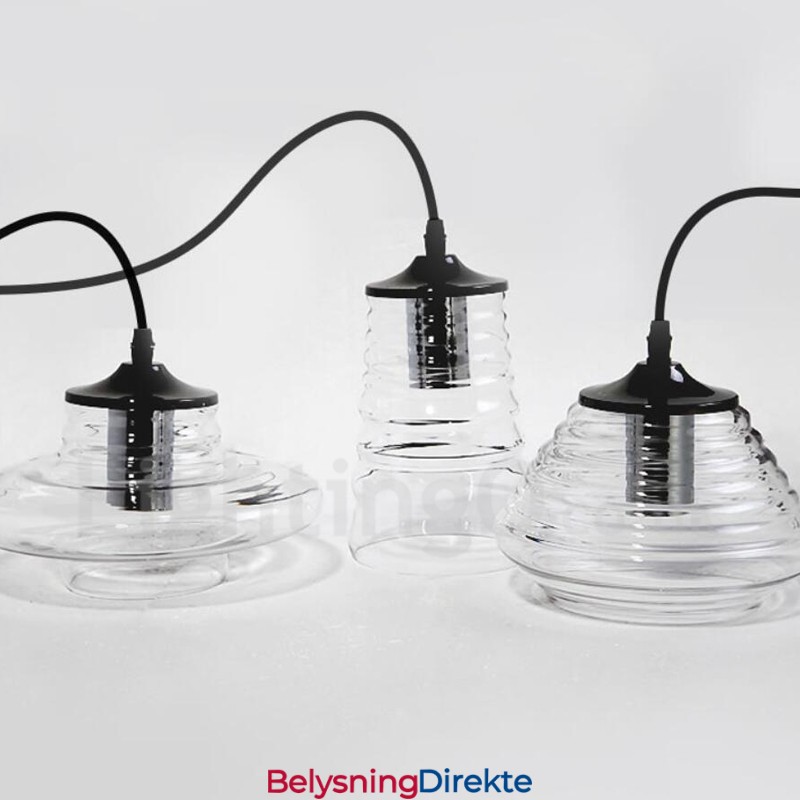 Pendellampe I Glass Med Ett Hode Og Kafé