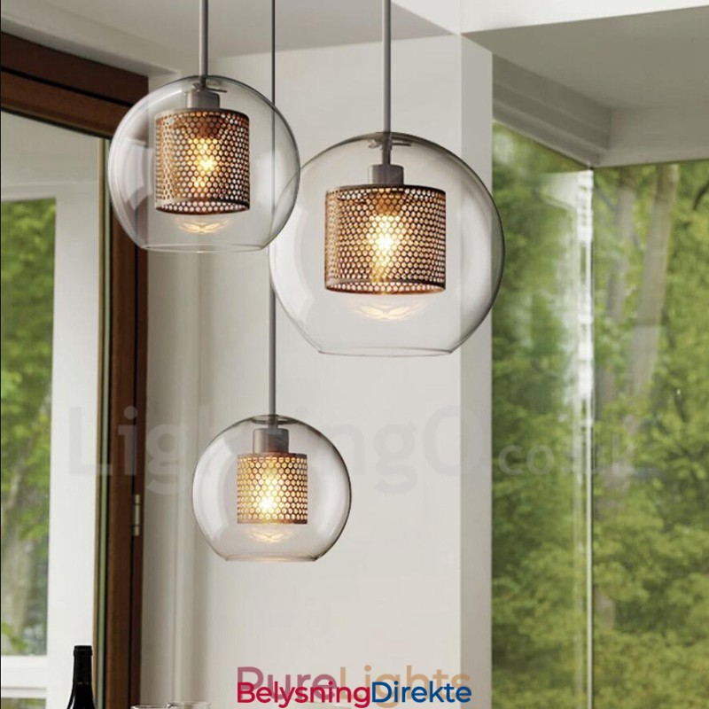 Moderne Minimalistisk Nordisk Stil Dekorasjon Kafé Glasskule Enkelthodet Anhengslampe
