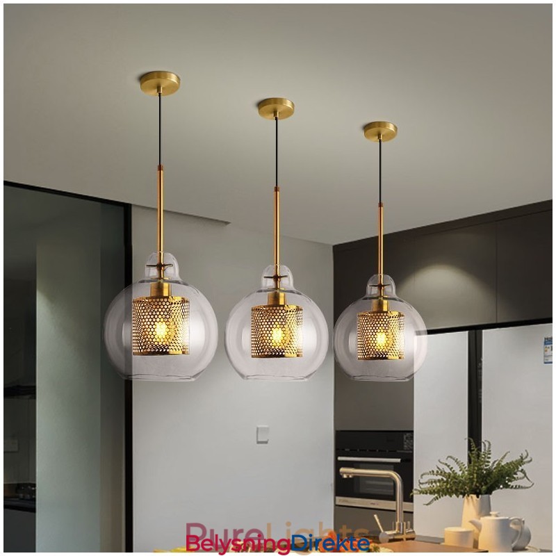 Moderne Minimalistisk Nordisk Stil Dekorasjon Kafé Glasskule Enkelthodet Anhengslampe