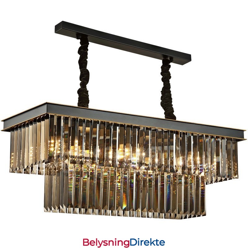 Retro Krystall Pendellampe Kafé Utstillingshall