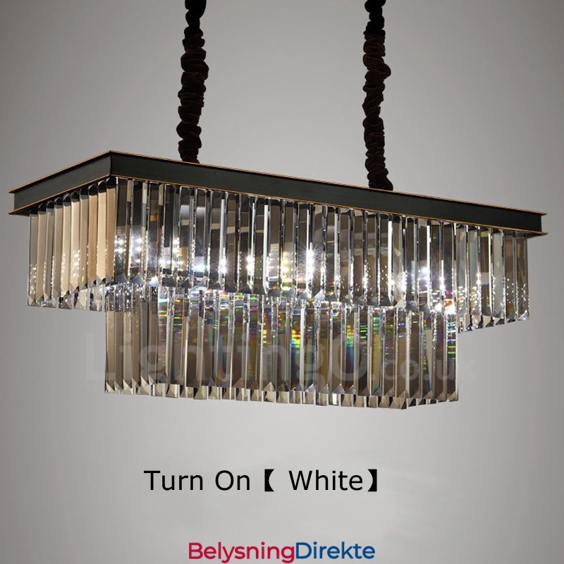 Retro Krystall Pendellampe Kafé Utstillingshall