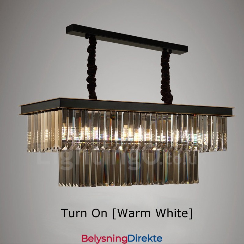 Retro Krystall Pendellampe Kafé Utstillingshall