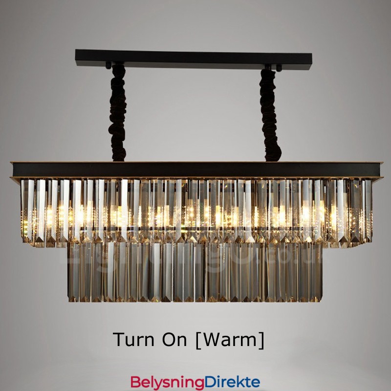 Retro Krystall Pendellampe Kafé Utstillingshall