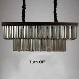 Retro Krystall Pendellampe Kafé Utstillingshall