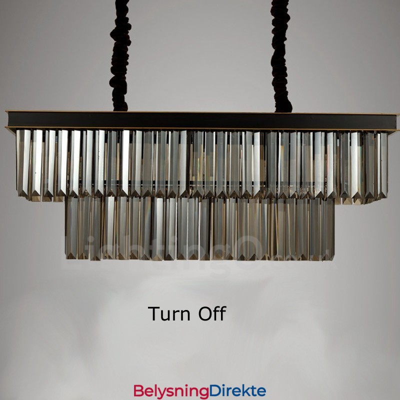 Retro Krystall Pendellampe Kafé Utstillingshall