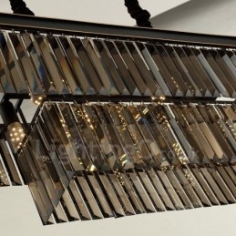 Retro Krystall Pendellampe Kafé Utstillingshall