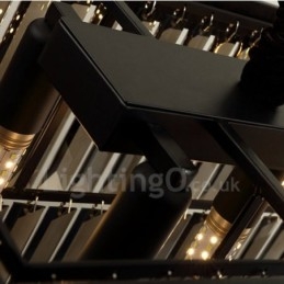 Retro Krystall Pendellampe Kafé Utstillingshall