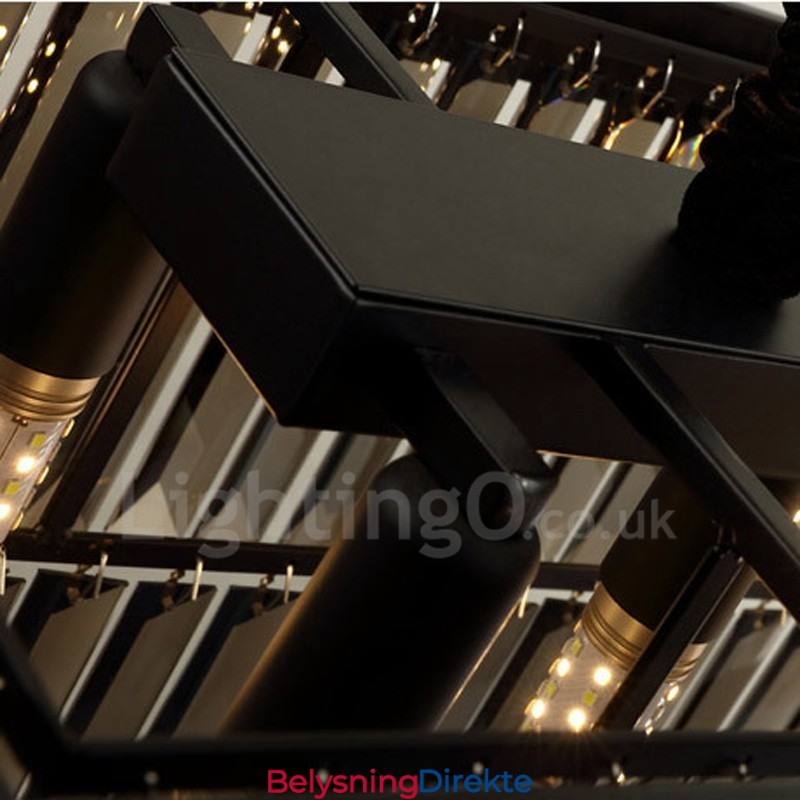 Retro Krystall Pendellampe Kafé Utstillingshall